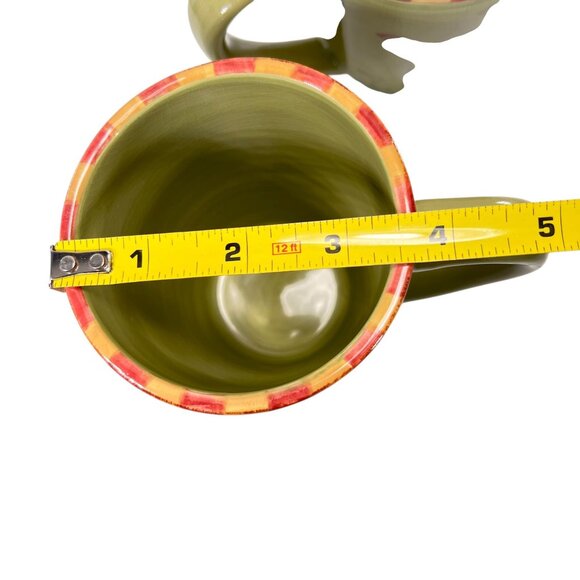 Vtg Signature Housewares Mugs OLIVIA by Debby Segura Stoneware 2002 Set of 2 - Picture 8 of 9